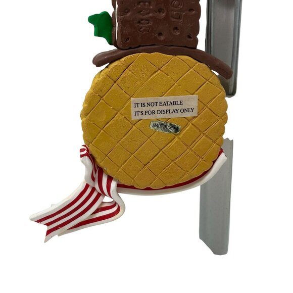 Snowman Ornament Faux Cookie Chocolate Peppermint Top Hat Holiday Kitchen Decor - Picture 5 of 16